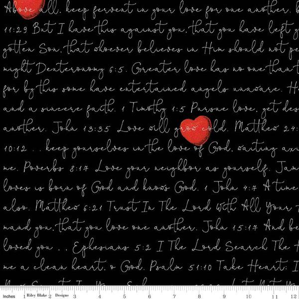 All My Heart-Love Letters Black C14139-BLACK