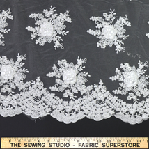 Allover Cord Emb On Lace 132056-AN-White