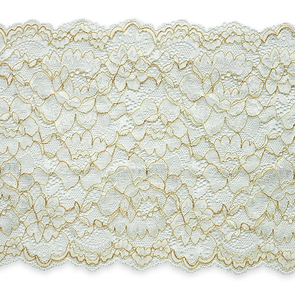 April 7" Stretchable Polyester Chantilly Lace Trim IR7082IV - Ivory