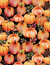 Autumn Light-Packed Pumpkins Black 3022-32105-987