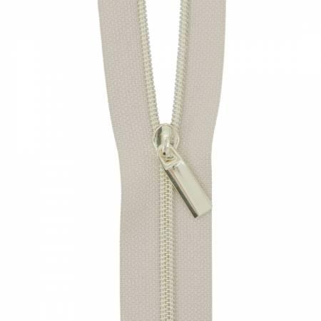 Beige #3 Nylon Gold Coil Zippers: 3 Yards with 9 Pulls ZBY3C22