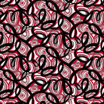 Crimson Garden-Swirls Red/Black 1193-89
