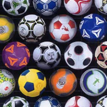 Black Assorted Soccer Balls 276E-BLK