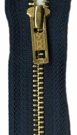 Brass Seperating Zipper18" - Navy - 0618-A560