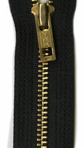 Brass Seperating Zipper22" - Black - 0622-580