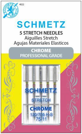 Chrome Stretch Schmetz Needle 5 ct, Size 75/11 4022