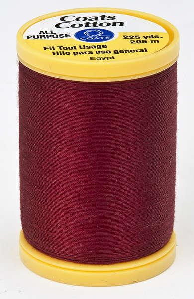 Coats Cotton Sewing Thread 225yds Barberry Red - S9702820