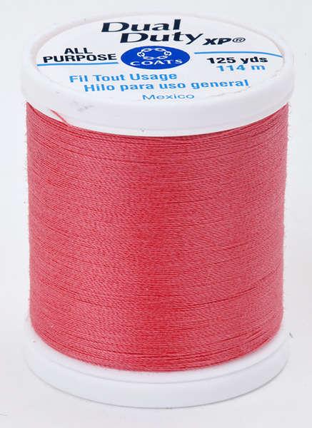 Coats Dual Duty XP PolyesterThread 125yds Bright Coral - S9009218
