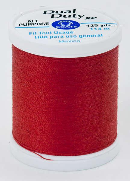 Coats Dual Duty XP PolyesterThread 125yds Bright Red - S9009225
