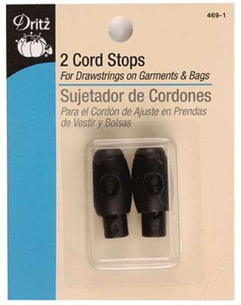 Cord Stops Black 2 ct 469-1