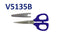 KAI V5135 5.5"  Emb Scissors w/Cover V5135-TrueBlue