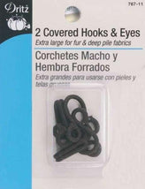 Covered Hooks & Eyes Brown 2ct 767-11