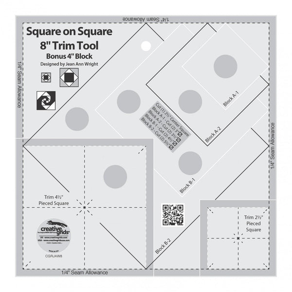 Creative Grids Quilting Ruler3 1/2in Square - CGR3 – The Sewing Studio  Fabric Superstore