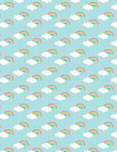 Cute Rainbows-Aqua KIDZ-C1148-AQUA