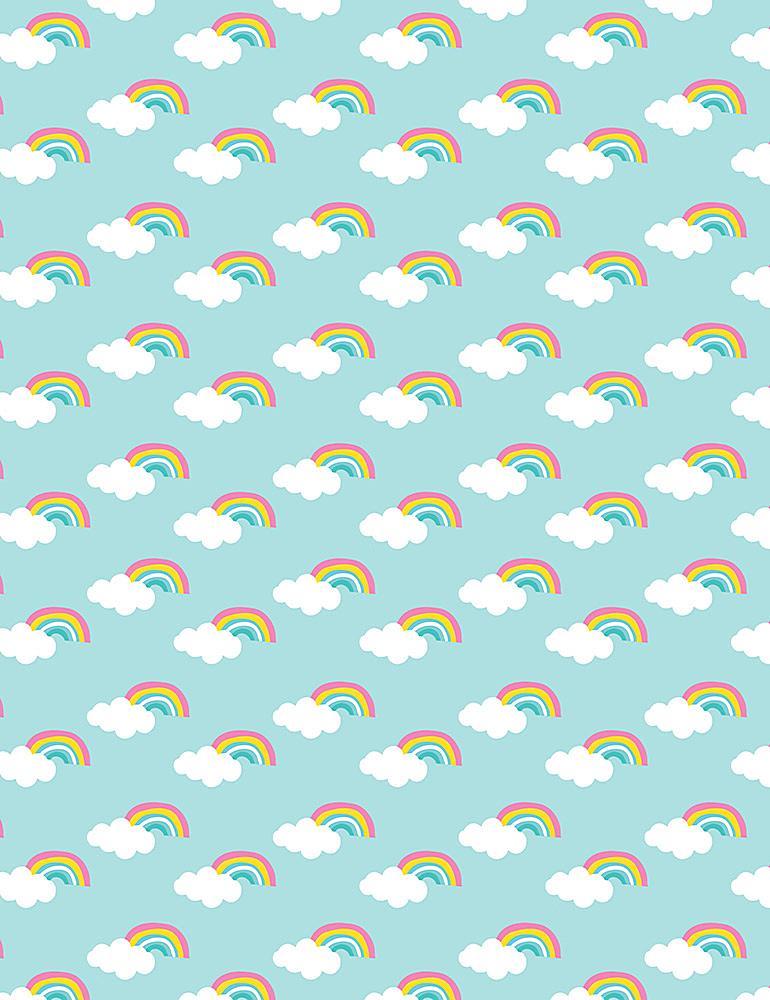 Cute Rainbows-Aqua KIDZ-C1148-AQUA