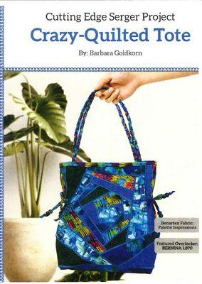 Cutting Edge Serger Project-Crazy Quilted Tote Pattern CTP1007