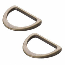 D-Ring Flat 1" Ant Brass Set of Two HAR1DRABTWO
