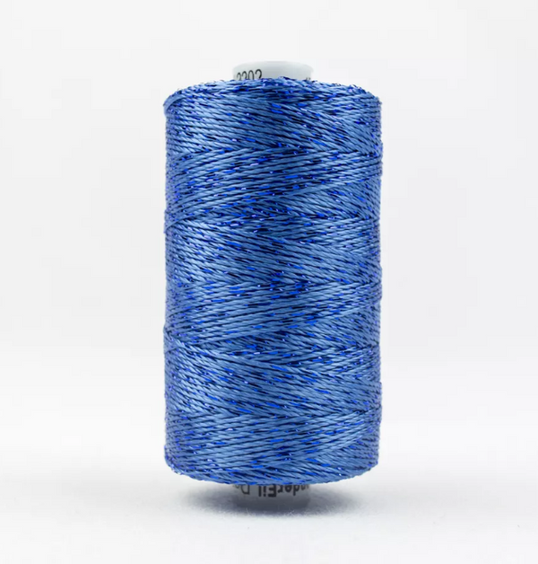 Dazzle 8wt Metallic Thread 183m-Baltic Blue DZ-2202