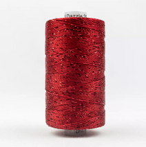 Dazzle 8wt Metallic Thread 183m-Christmas Red DZ-1147