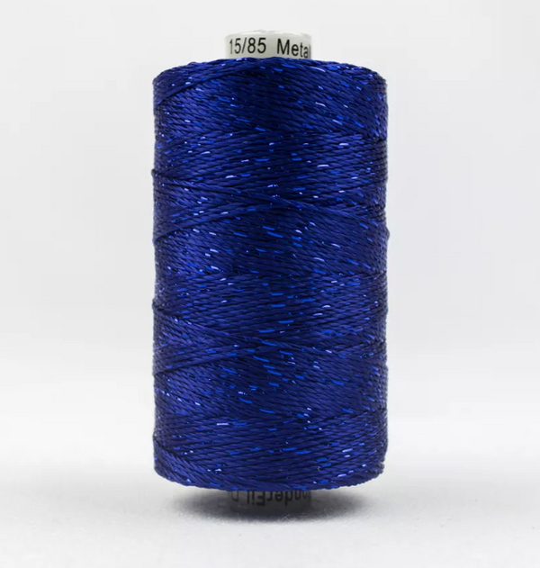 Dazzle 8wt Metallic Thread 183m-Dark Blue DZ-50