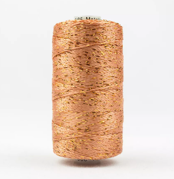 Dazzle 8wt Metallic Thread 183m-Dark Peach  DZ-984