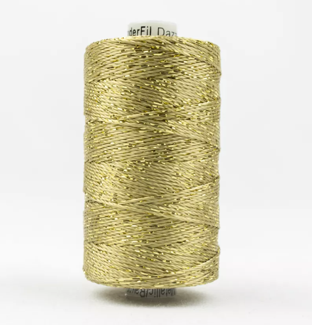 Dazzle 8wt Metallic Thread 183m-Gold DZ-1000