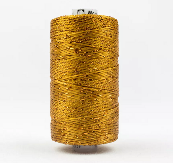 Dazzle 8wt Metallic Thread 183m-Golden Brown DZ-328