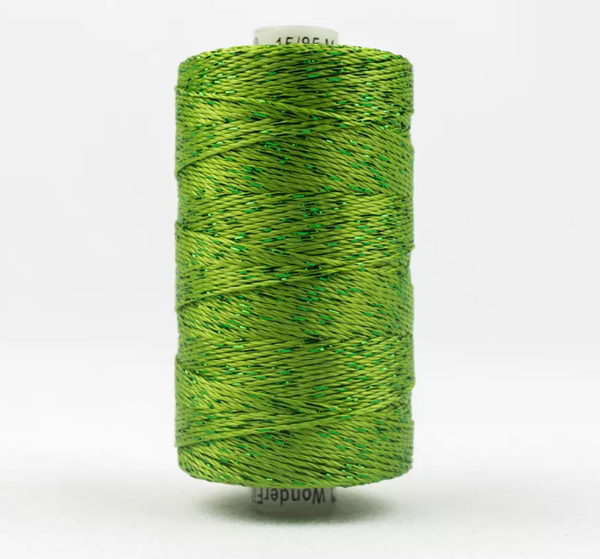 Dazzle 8wt Metallic Thread 183m-Grass Green DZ-280