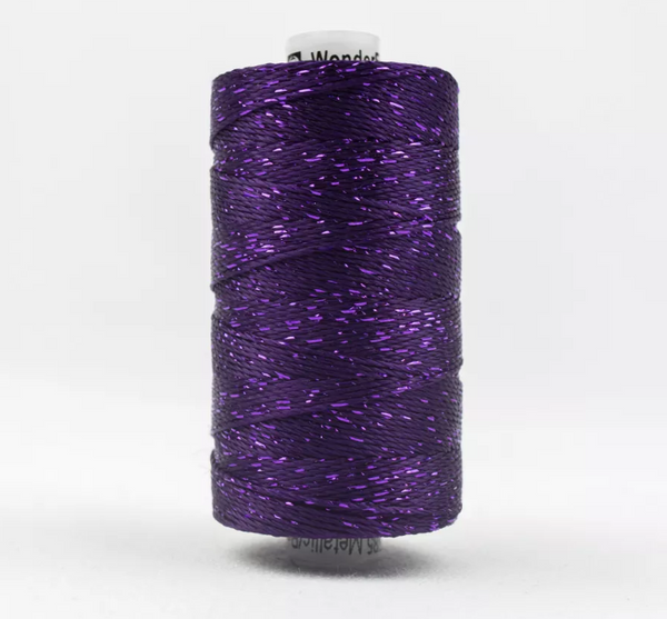 Dazzle 8wt Metallic Thread 183m-Purple DZ-124