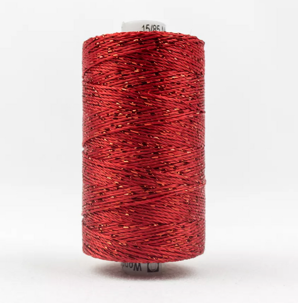 Dazzle 8wt Metallic Thread 183m-Tomato Red DZ-1267
