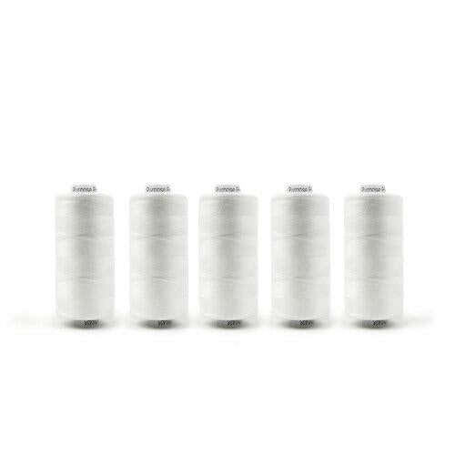 Designer 5 Pack Premium Serger Thread 40wt Polyester DSP5-426 White