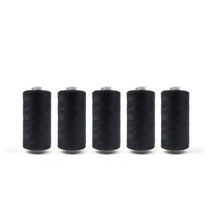 Designer 5 Pack Premium Serger Thread 40wt Polyester DSP5-431 Black