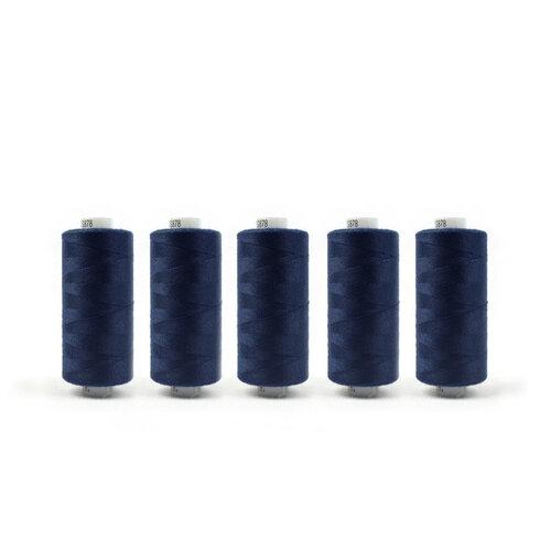 Designer 5 Pack Premium Serger Thread 40wt Polyester DSP5-878 Royal Blue