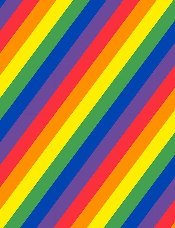 Diagonal Rainbow Stripes STRIPE-CD1433-RAINBOW