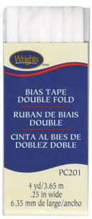 Double Fold Bias Tape White 117201030
