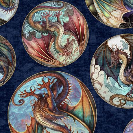 Dragon Fyre-Dragon Round Picture Patches 2600-29928-N