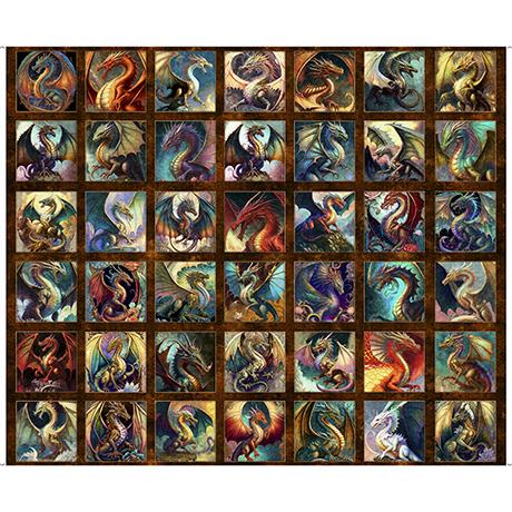 Dragon Fyre-Small Dragon Picture Patches 36" Panel 2600-29927-A