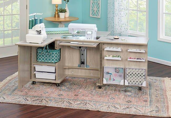 Eclipse Sewing Cabinet Grey Oak - Tailormade E-G001