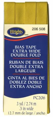 Extra Wide Double Fold Bias Tape 3yds-Mustard 117206508