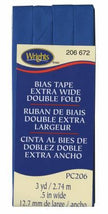 Extra Wide Double Fold Bias Tape 3yds-Snorkel Blue 117206672