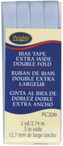Extra Wide Double Fold Bias Tape LT Blue- 117206052