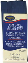 Extra Wide Double Fold Bias Tape Navy-  117206055