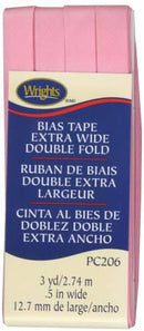 Extra Wide Double Fold Bias Tape Pink- 117206061