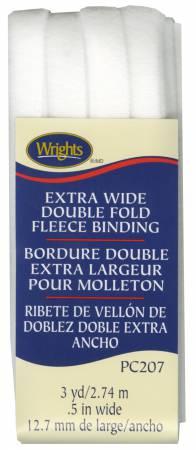 Extra Wide Double Fold Fleece Binding White 117207030