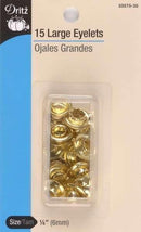 Eyelet Large Refill 1/4in 15ct Gold 33575-35