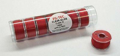 Fil-Tec Clear Glide Tube Apple Red Class 15 PreWound Bobbin Tube