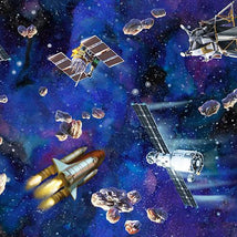 Final Frontier-Dodging Satellites Blue 21506-BLU