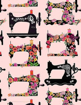 Floral Sewing Machines-Pink GAIL-C8803-PINK