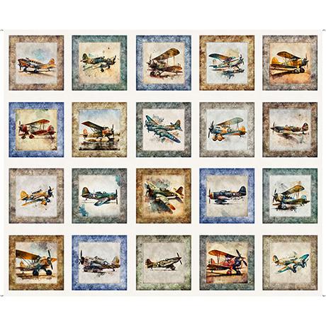 Flying High-36" Airplane Picture Patches Panel 2600-30048-E