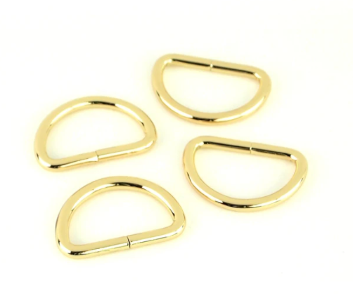 Four D-Rings 1"-Gold STS107G